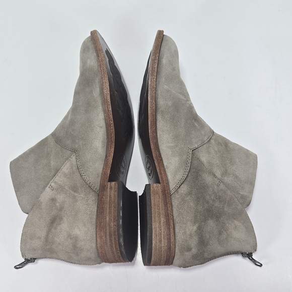 Kork-Ease Ryder Taupe Suede Leather Ankle Bootie Boots w/zippered Heels Size 10M - Picture 7 of 11